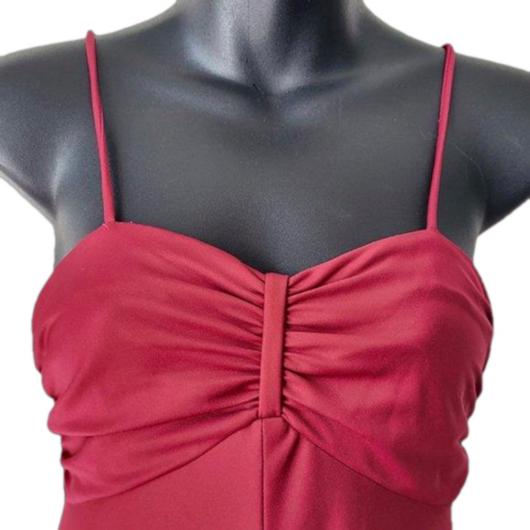 Vintage 1970s Russet/Rust Evening Dress, Sz Petite 2 - Picture 2 of 4